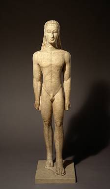 Marble Statue: Kouros c. 590  580 BCE