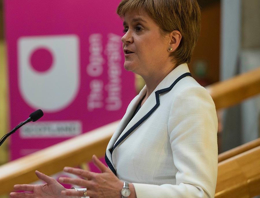 Nicola Sturgeon at Scottish Parliament OU50 Reception