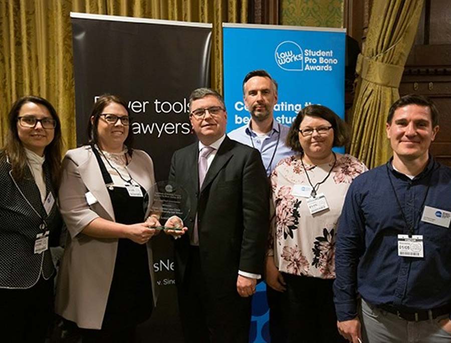 The Open Justice team with award
