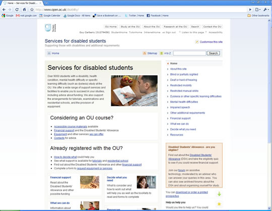 disabled student services